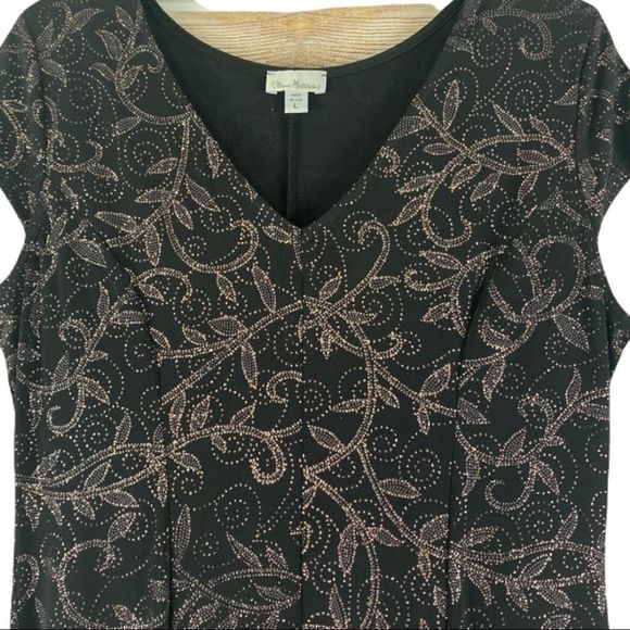 SzL Olivia Matthews Black & Gold Long Dress - Picture 2 of 5